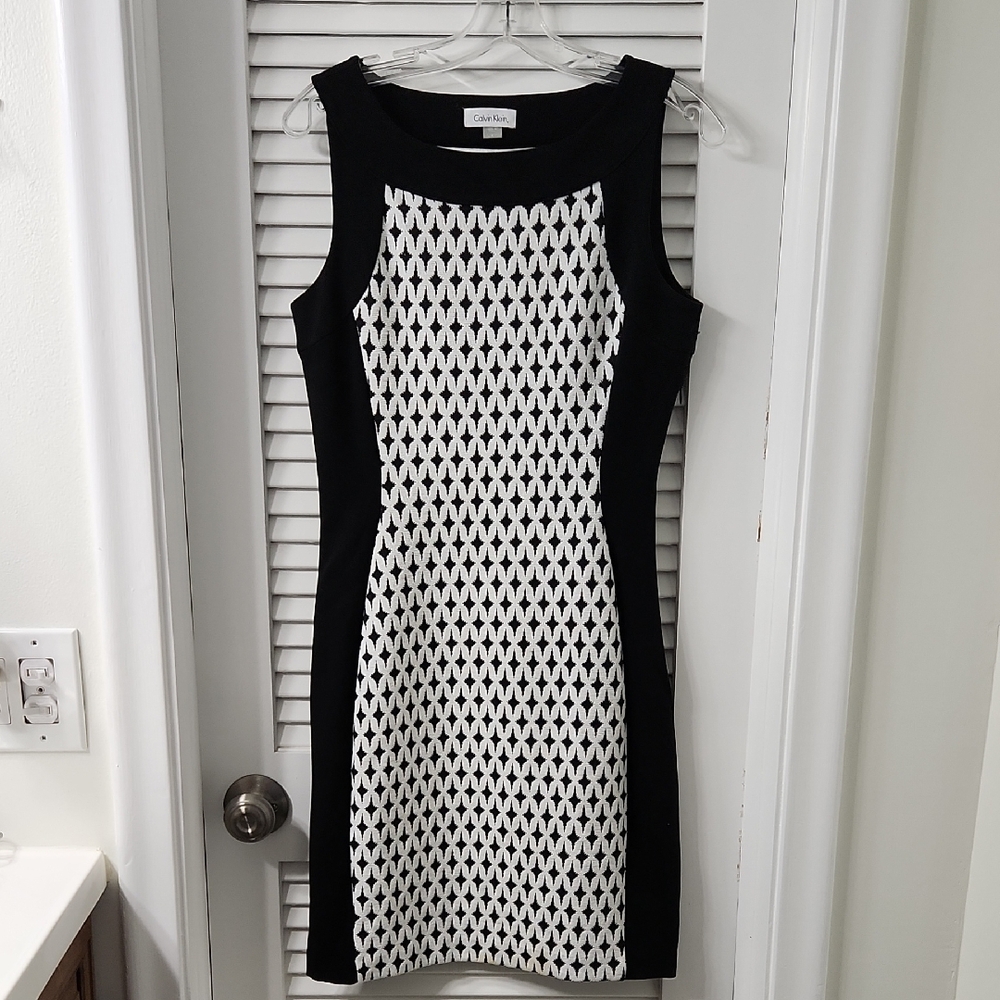 Calvin Klein Monochrome Patterned Mini Dress
